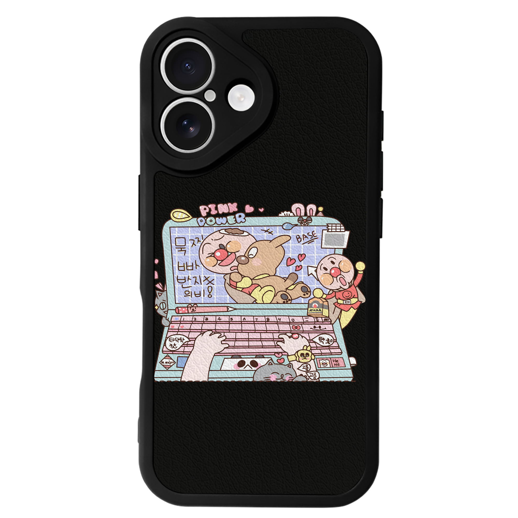 （画像用） アンパンマン Anpanman 【iPhone 16シリーズ対応】シリコンスマホケース（レザー調） 材質：シリコン